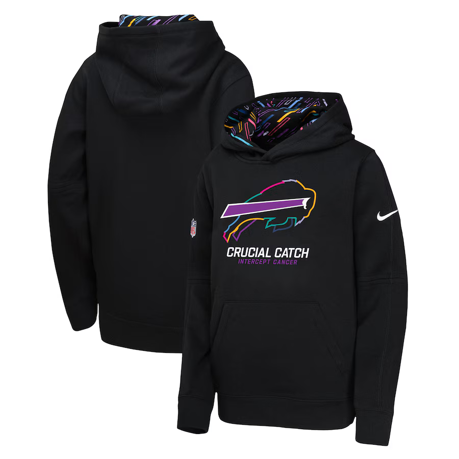 Youth Buffalo Bills 2024 Nike NFL black hoodie->youth nfl jersey->Youth Jersey